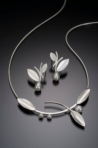 Innovations Sterling Silver and White Pearl Necklace