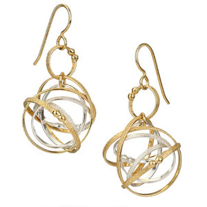K Maley Gold & Silver Medium Mobius Loop Earring