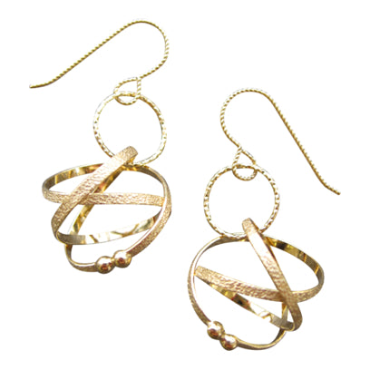 K Maley 22KT Gold Vermeil Mobius Loop Earrings