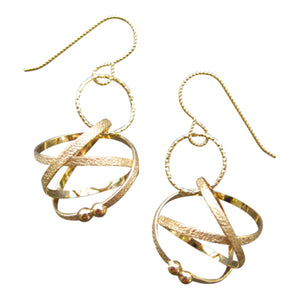 K Maley 22KT Gold Vermeil Mobius Loop Earrings
